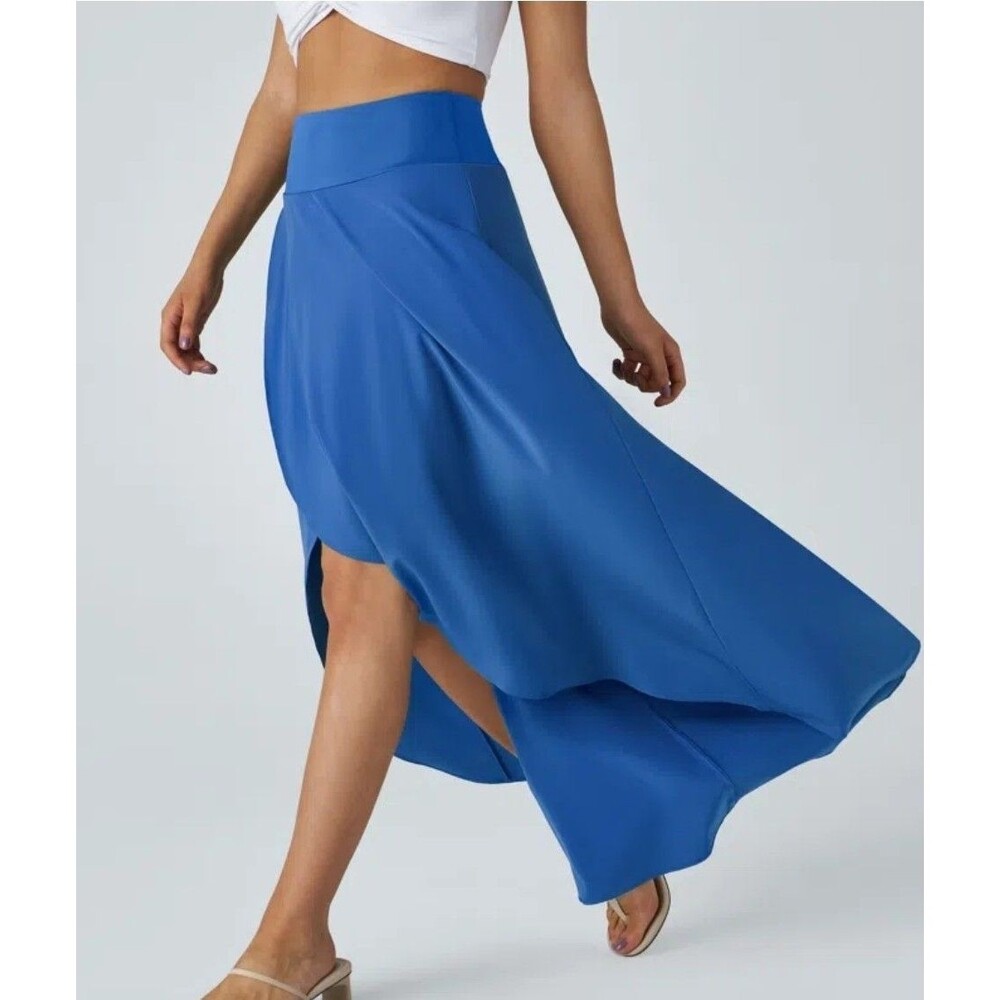 Halara Breezeful High Waisted High Low Ruffle 2-in-1 Flowy Skirt Sz Small Casual